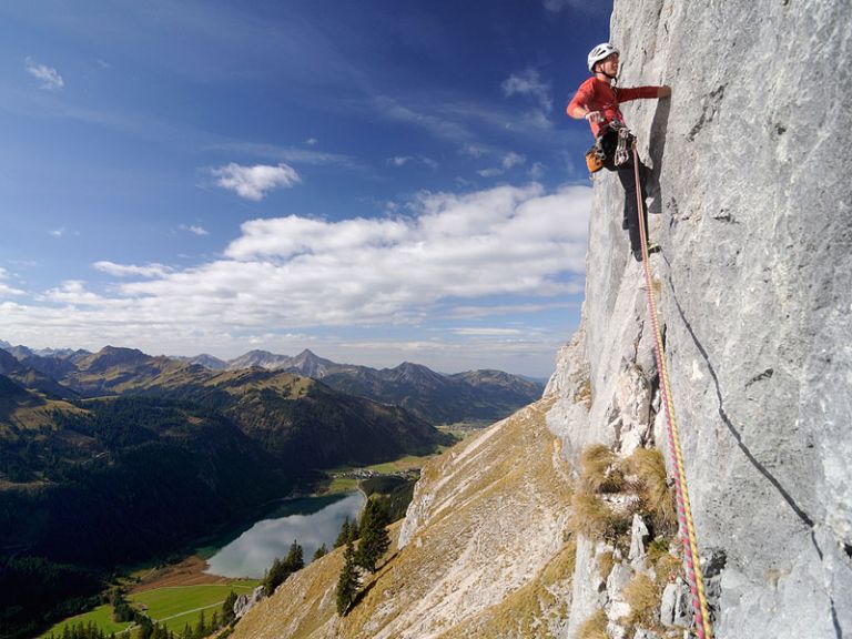 Climbing at Tannheimer Tal, Tyrol