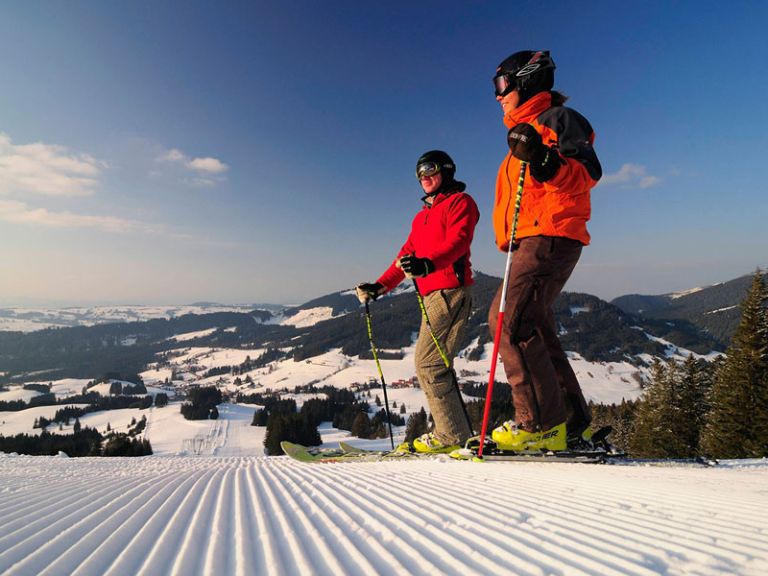Ski slopes at Tannheim, Austria