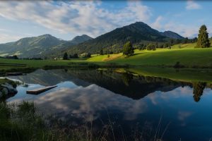 Moorweiher Flsochen bei Schattwald im Tannheimer Tal